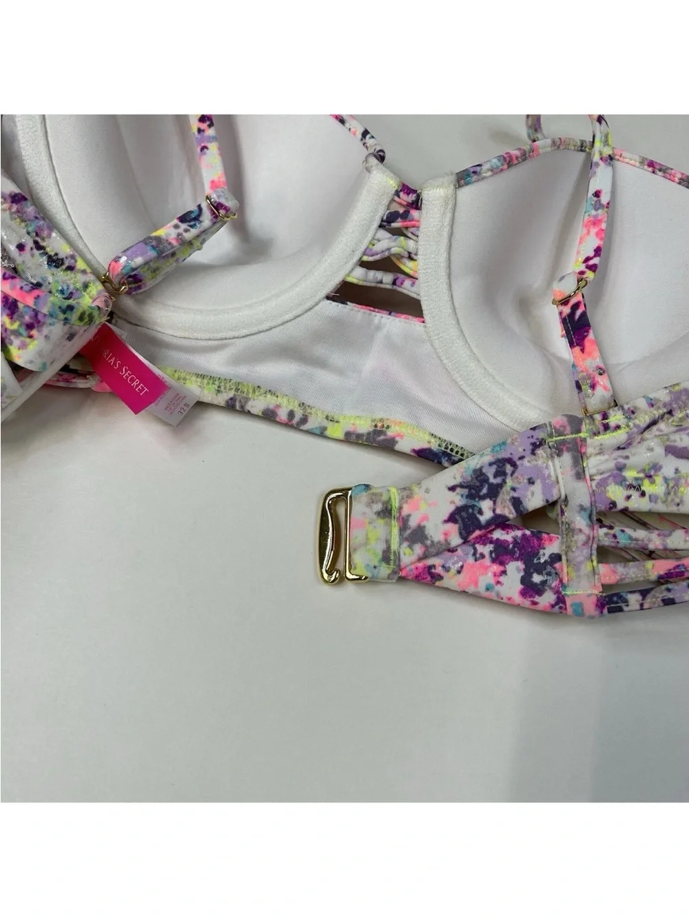 Victoria's Secret Bombshell Multicolor Splatter Print Bikini Set